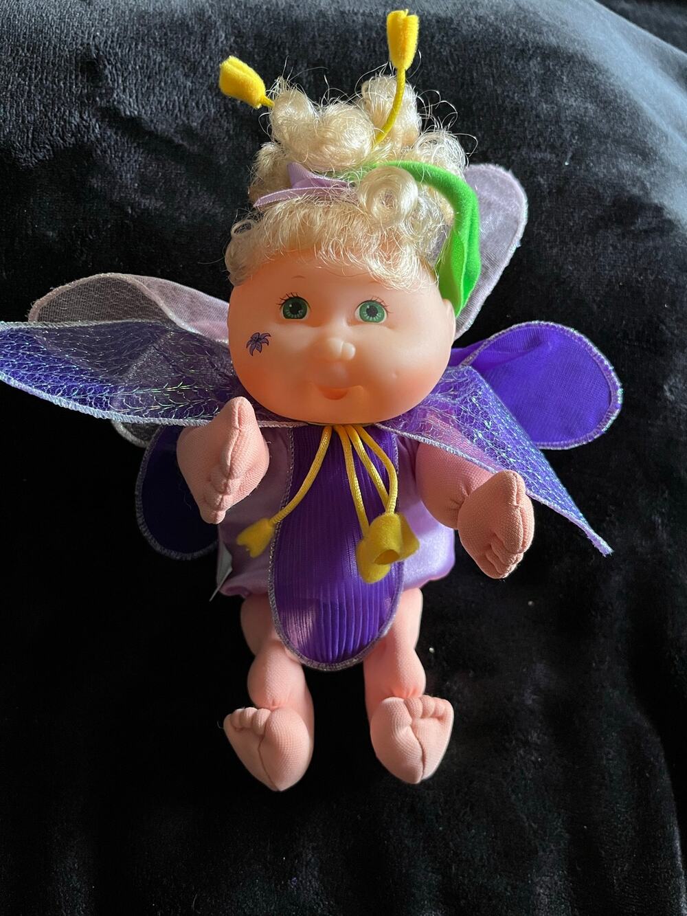 1995 Cabbage Patch Kids Garden Fairies Iris Fairy Doll Mattel Blonde 8”